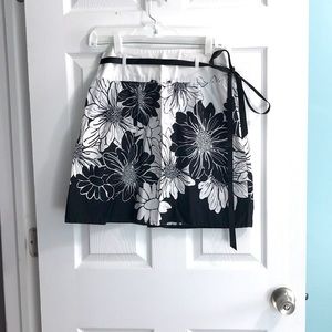 Black and white flower skirt